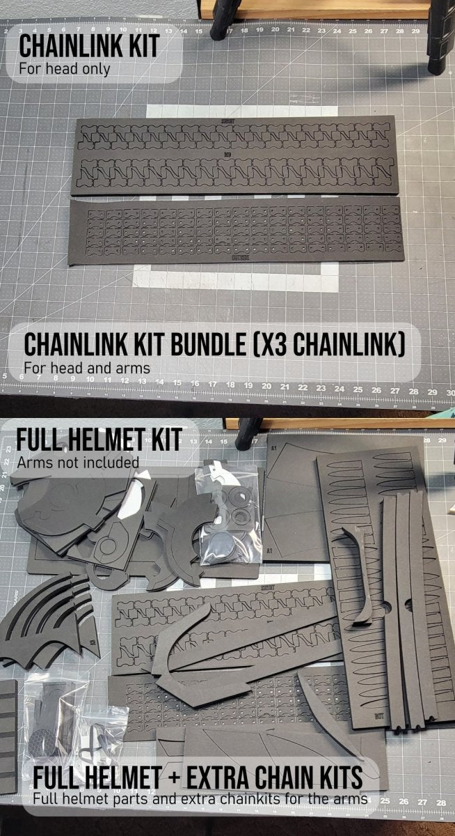 Chainsawman Helmet Foam Kit |EVA Foam Laser Kit | Iwood Cosplay - IwoodCosplay